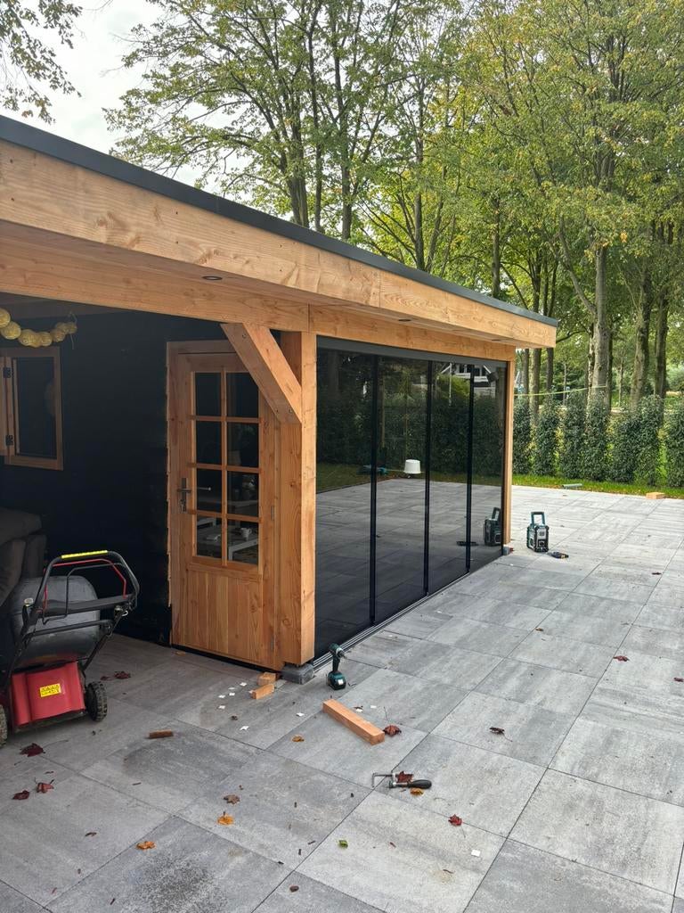 Glazen schuifpui overkapping inc montage!, Verzenden, Nieuw, Veranda