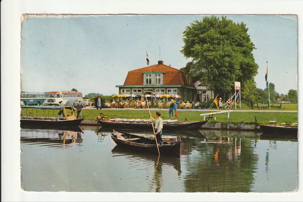GIETHOORN HCR HOLLANDS VENETIE PUNTERS NWH AUTOBUS TOURWAGEN, Ophalen of Verzenden, 1940 tot 1960, Gelopen, Overijssel