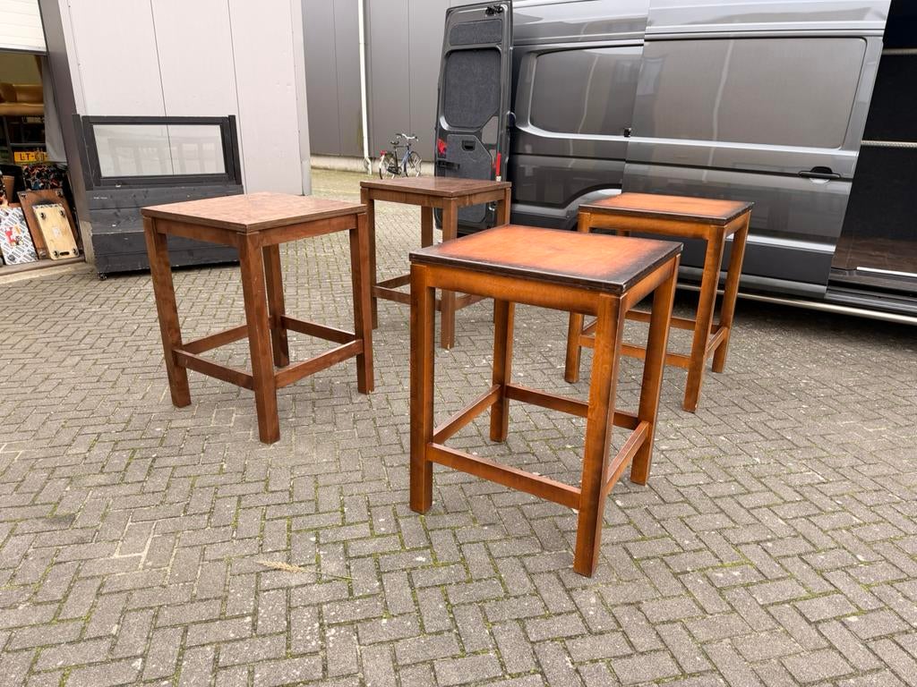 Statafels 80x80 cm massief hout bartafel hangtafel tafel, Ophalen of Verzenden, Gebruikt