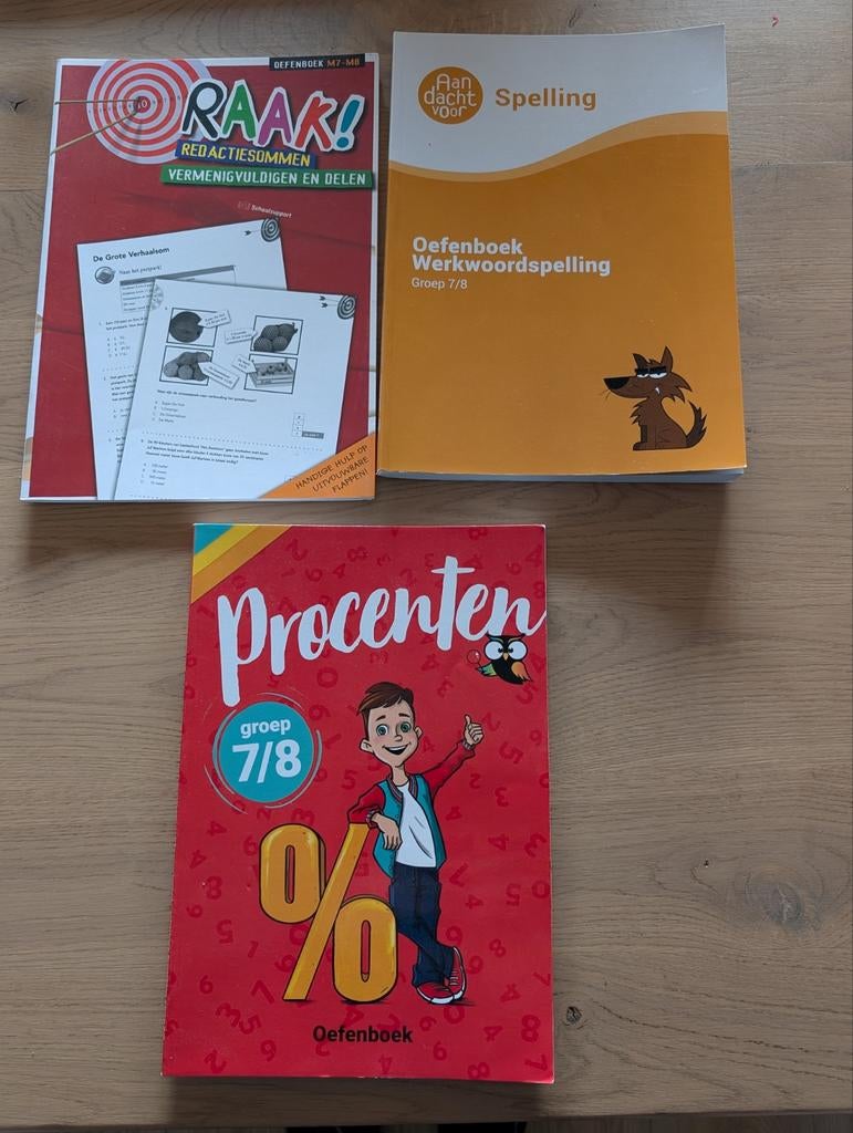 Procenten reken groep 7 8 werkwoordspelling aandacht voor, Boeken, Ophalen of Verzenden, Zo goed als nieuw, Overige niveaus