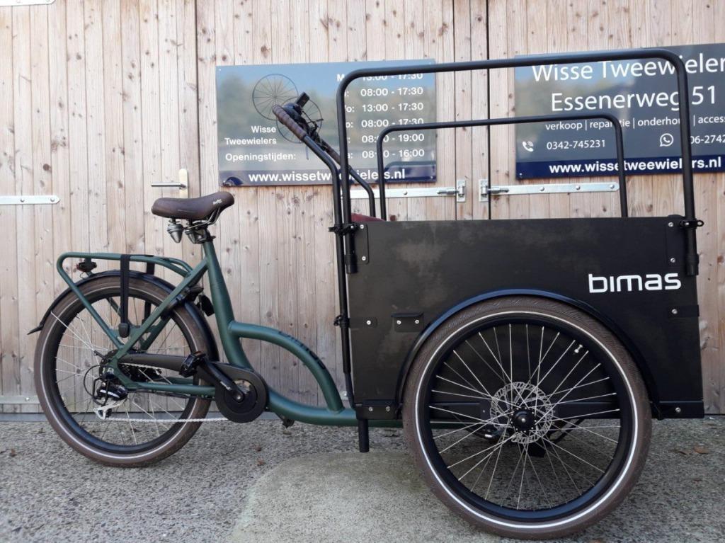 Kwaliteit 3-wiel bakfiets. Bimas E-Cargo Nu met ACTIE!, 4 kinderen of meer, Huif, Nieuw, Ophalen