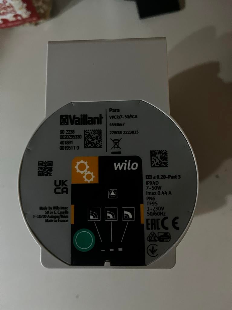 Vaillant hoogefficiente pomp, Doe-het-zelf en Verbouw, Verwarming en Radiatoren, Minder dan 30 cm, Hoog rendement (Hr), Cv-ketel of Combi-ketel