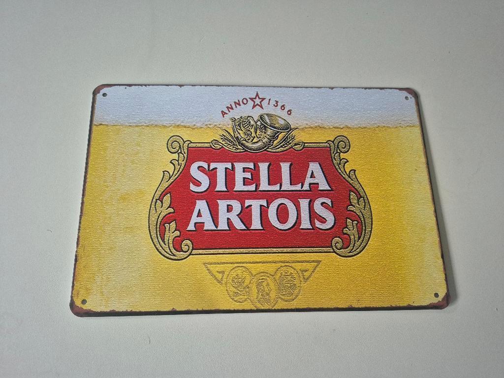 TK Kader Stella Artois metaal, Ophalen of Verzenden, Zo goed als nieuw, Reclamebord, Plaat of Schild, Stella Artois