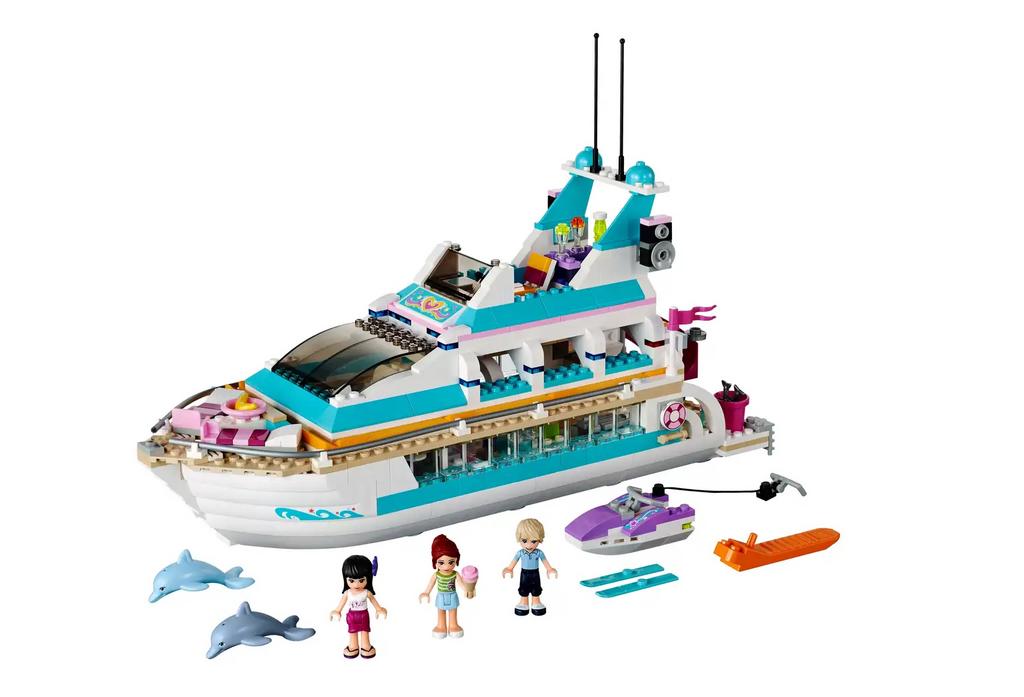 Lego Friends Dolfijn Cruiser 41015 - Compleet, Zonder Doos, Ophalen of Verzenden, Zo goed als nieuw, Complete set, Lego