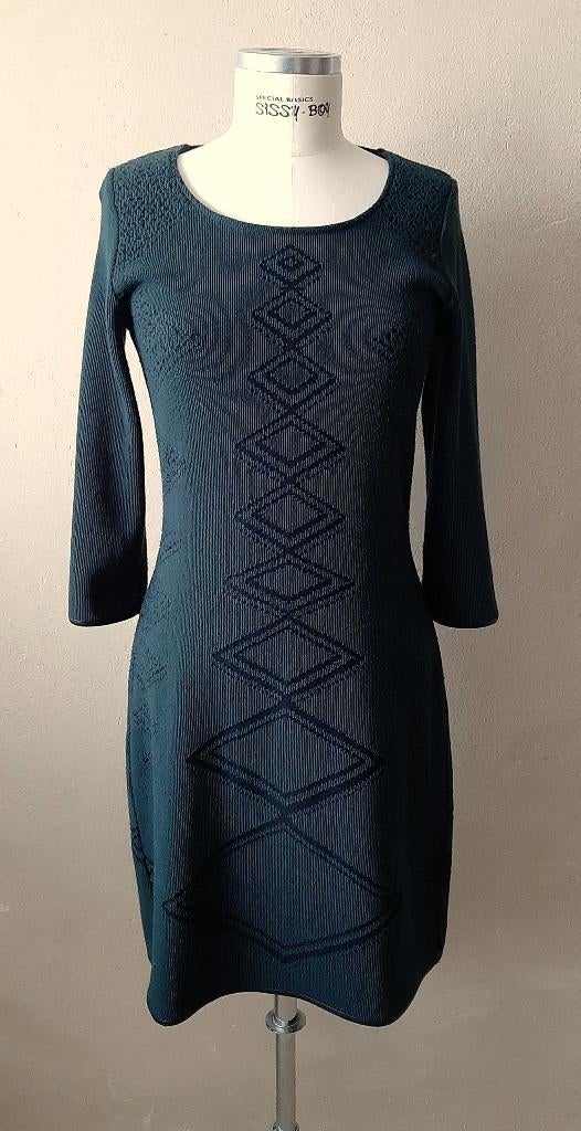 GEISHA, kort donkergroen jurkje, mt S / 36, Kleding | Dames, Jurken, Geisha, Ophalen of Verzenden, Zo goed als nieuw, Maat 36 (S)