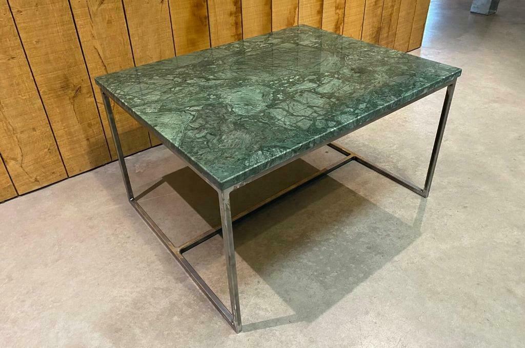 Groen Marmeren Salontafels - 75 x 75 cm, 50 tot 100 cm, Vierkant, Nieuw, Metaal