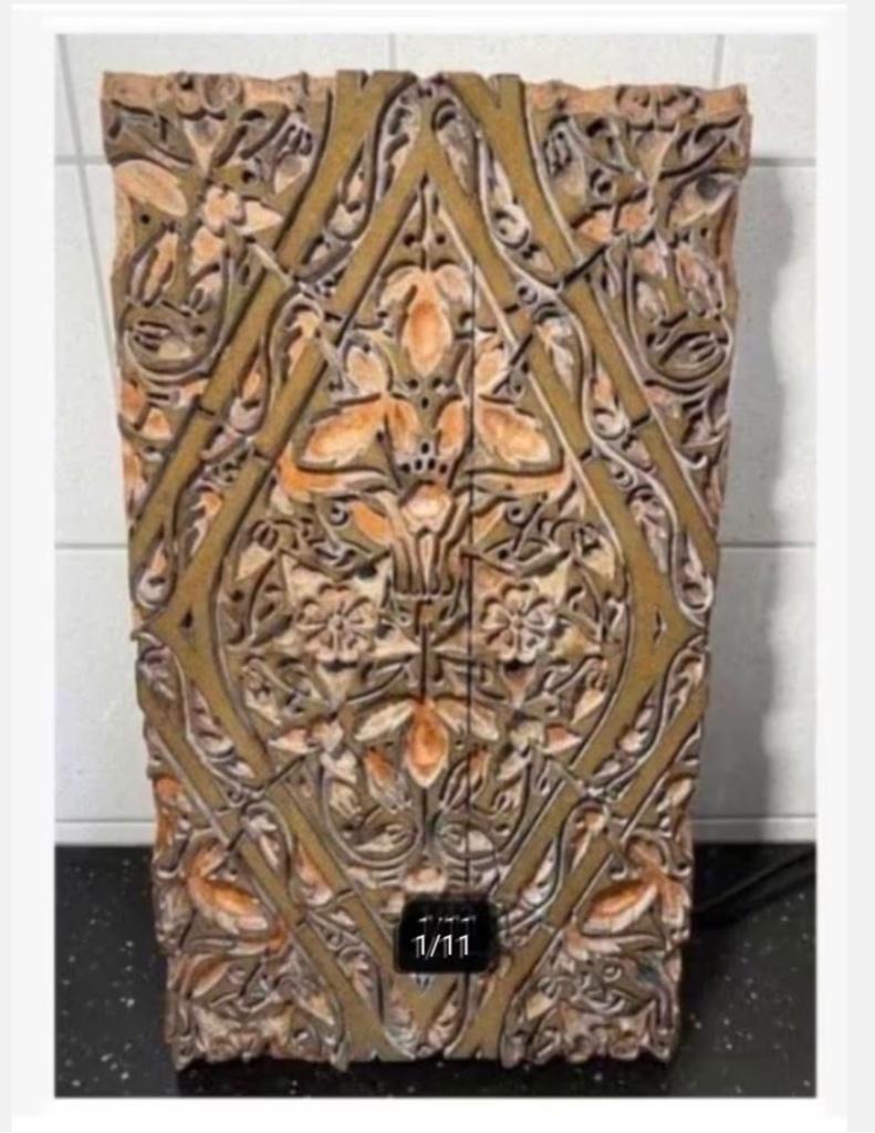 XL grote zware metalen Batik stempel 45 x 26 cm, Ophalen of Verzenden