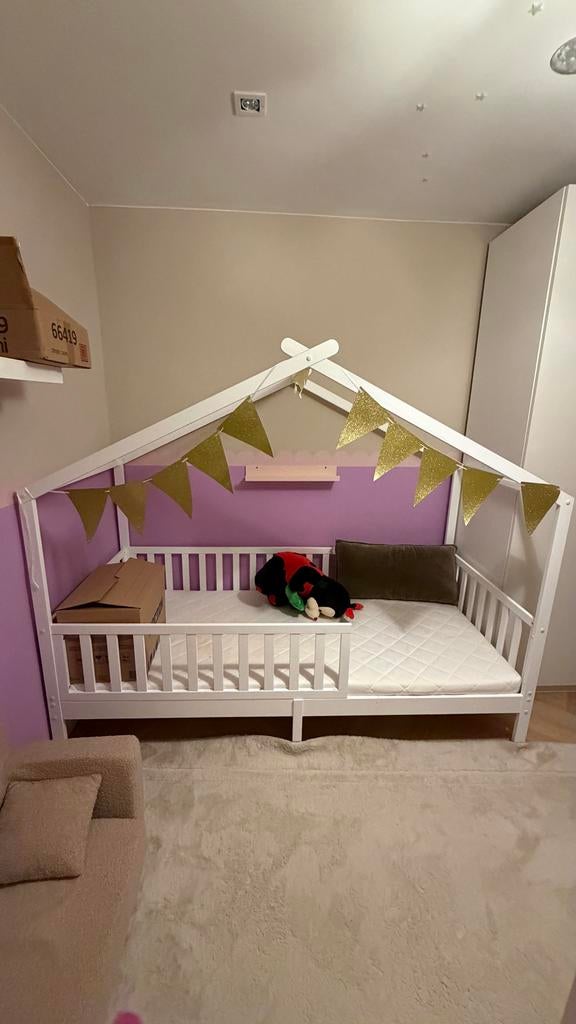 Petit Amelie Bedhuisje 1 Persoons 90x200, 85 tot 100 cm, Ophalen of Verzenden, Zo goed als nieuw, Lattenbodem