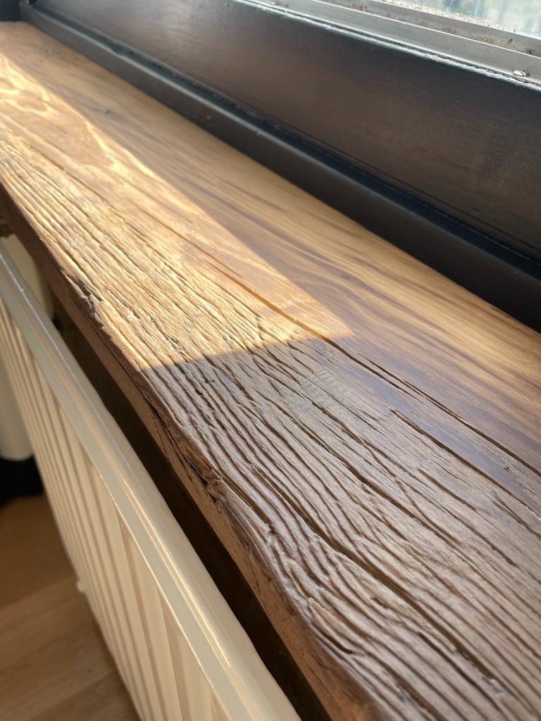 Vensterbank oud eiken op maat | Robuust & Uniek hout, Vensterbanken, Eiken, Nieuw, Info@deoudezagerij.nl