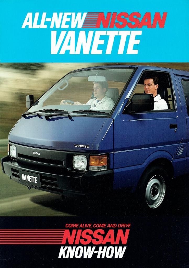 Folder Nissan Vanette (uit Australië - 1986), Verzenden, Gelezen, Nissan