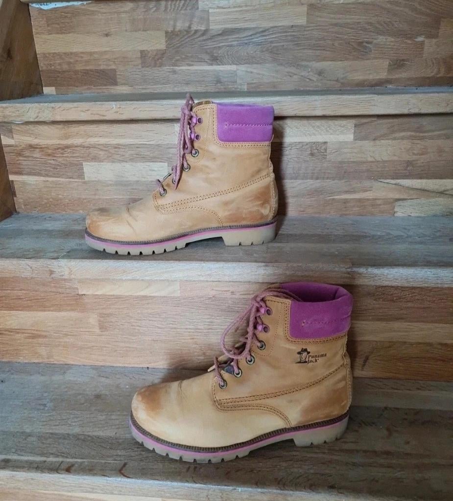 Panama Jack Boots Maat 42S, Verzenden, Beige, Lage of Enkellaarzen, Zo goed als nieuw