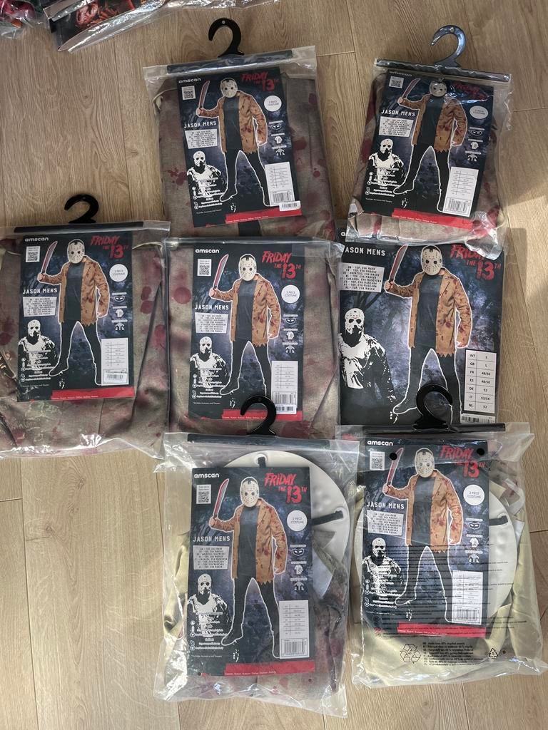 Jason Mens Kostuum - Halloween, Kleding | Heren, Maat 48/50 (M), Nieuw, Ophalen of Verzenden, Halloween