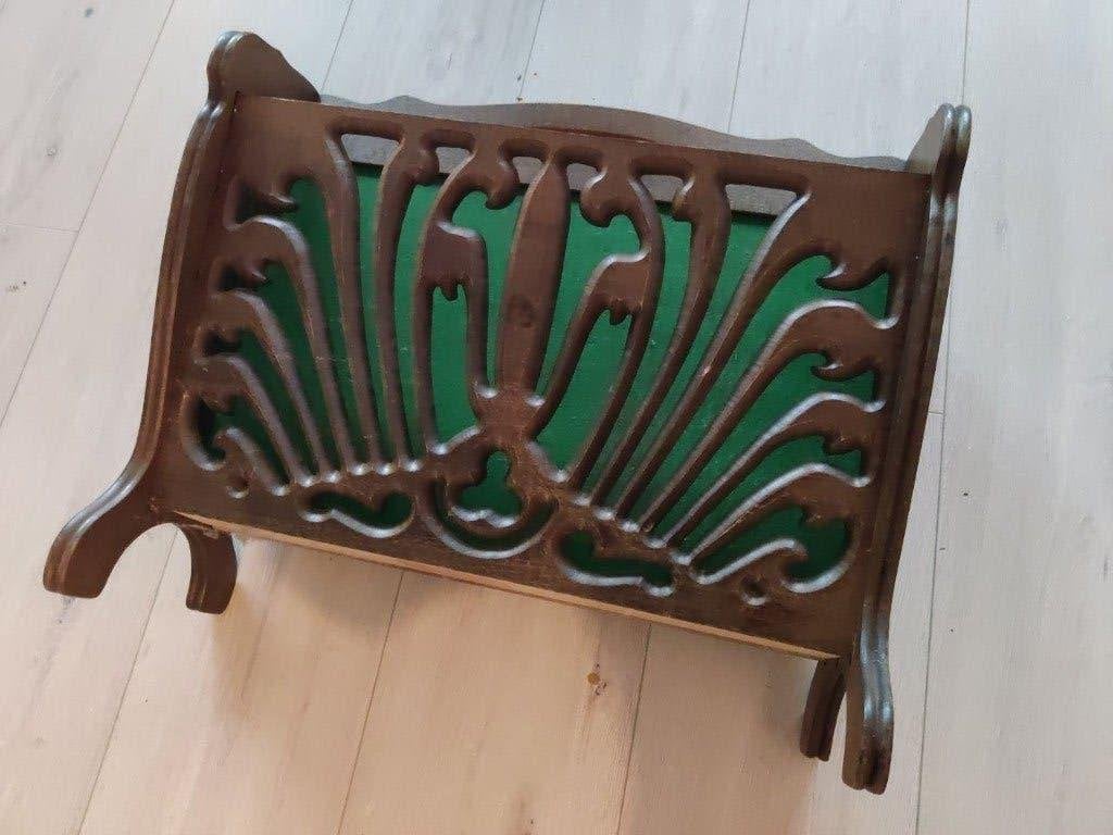 Mid-century art nouveau tijdschriftenrek lectuurbak 50's, Ophalen of Verzenden, Gebruikt