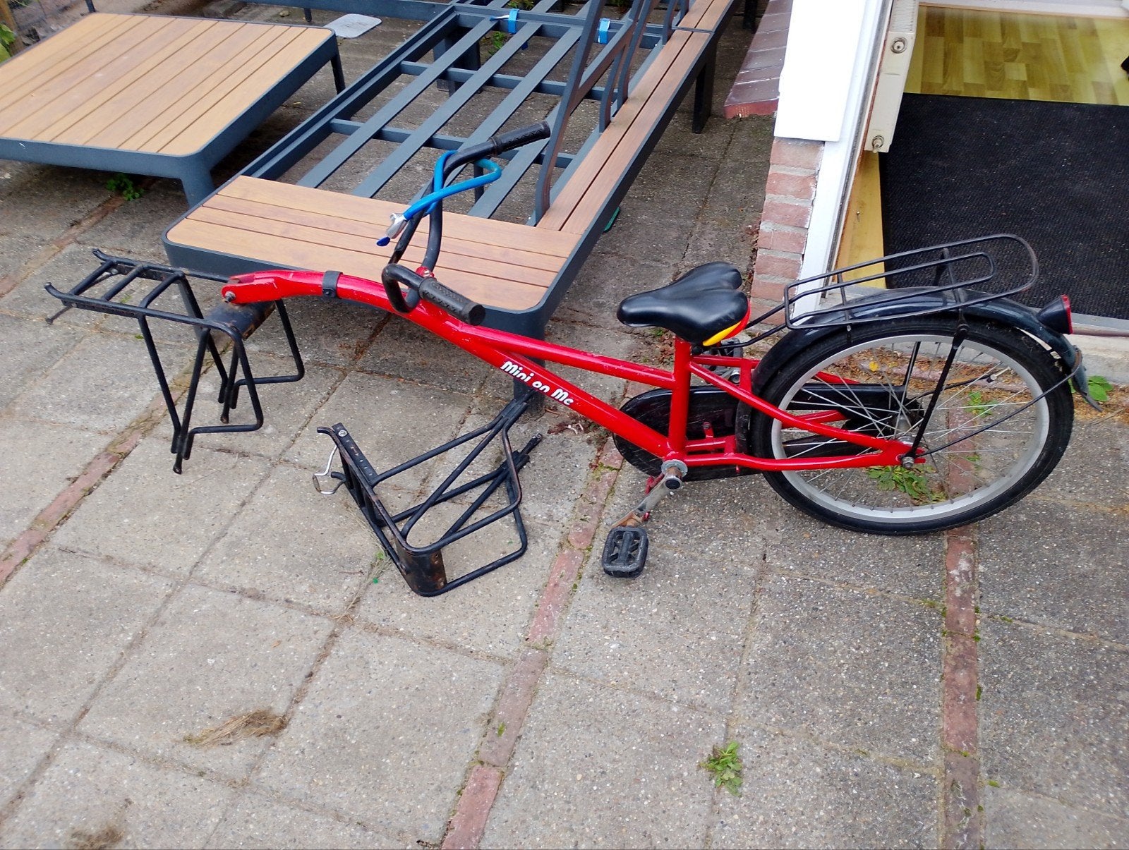 Mini on Me tandemfiets met extra bagagedrager, Ophalen, Minder dan 10 versnellingen, Gebruikt, Minder dan 49 cm