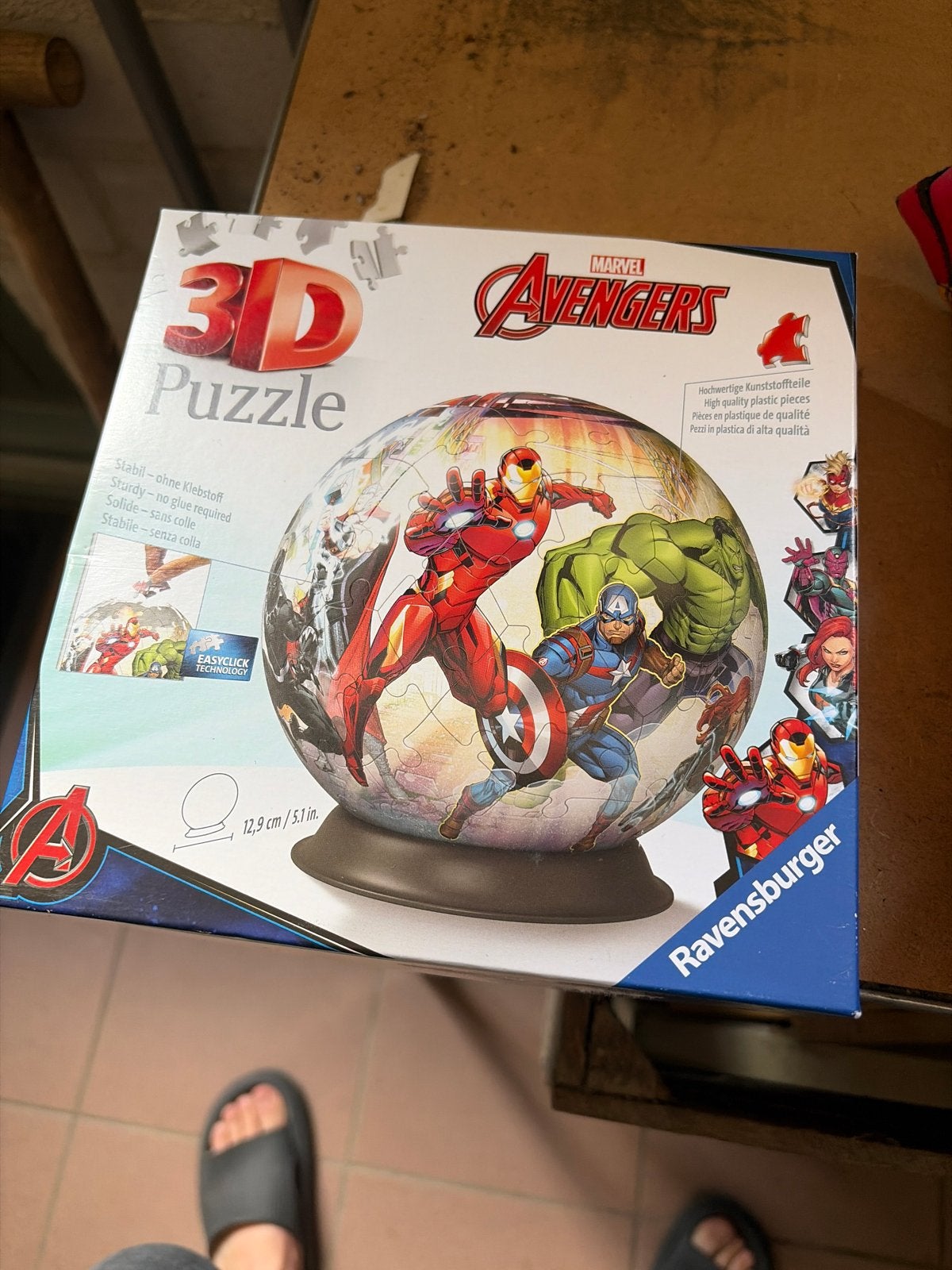 Ravensburger 3D Puzzel Marvel Avengers Bol, Ophalen of Verzenden, Minder dan 500 stukjes, Gebruikt, Rubik's of 3D-puzzel