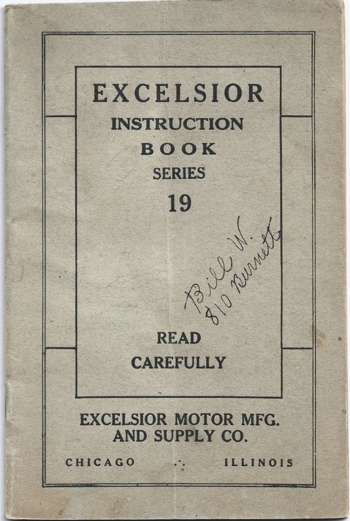Excelsior series 19 manual handboek (8055z), Ophalen of Verzenden, Overige merken