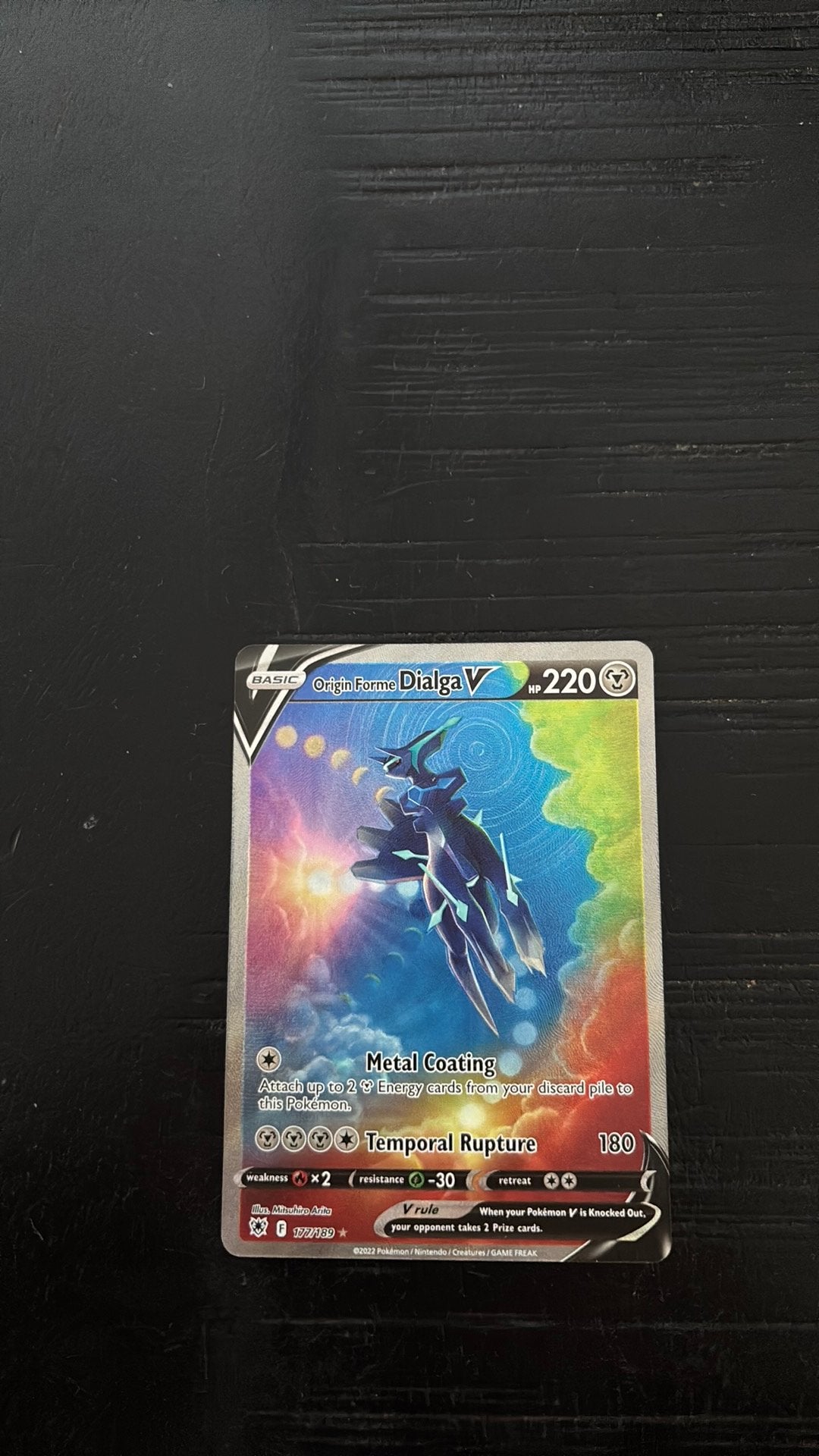 Pokemon kaart Origin forme Dialga v Astral Radiance, Hobby en Vrije tijd, Ophalen of Verzenden, Zo goed als nieuw