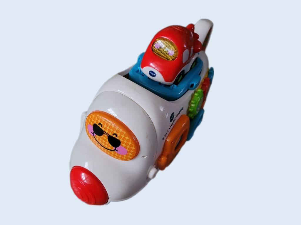 VTECH Toet Toet auto's 2 in 1 Vrachtvliegtuig ~ AK4100, Ophalen of Verzenden, Gebruikt, 2 tot 4 jaar