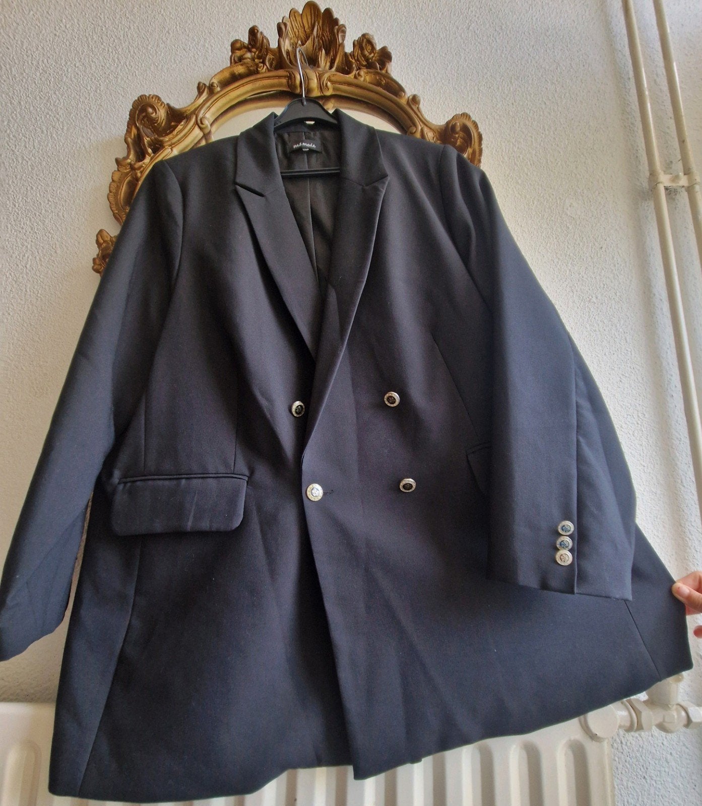 Als Nieuw! MS mode mix viscose zwart mooie balzer met knopen, Zwart, Ophalen of Verzenden, Zo goed als nieuw, MS Mode