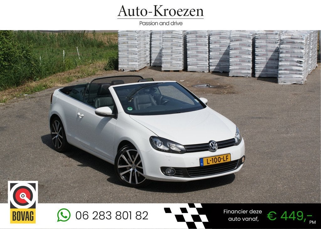 Volkswagen Golf Cabriolet 1.4 TSI | Led | DSG | Leder | Nett, Gebruikt, 4 cilinders, Cabriolet, Wit