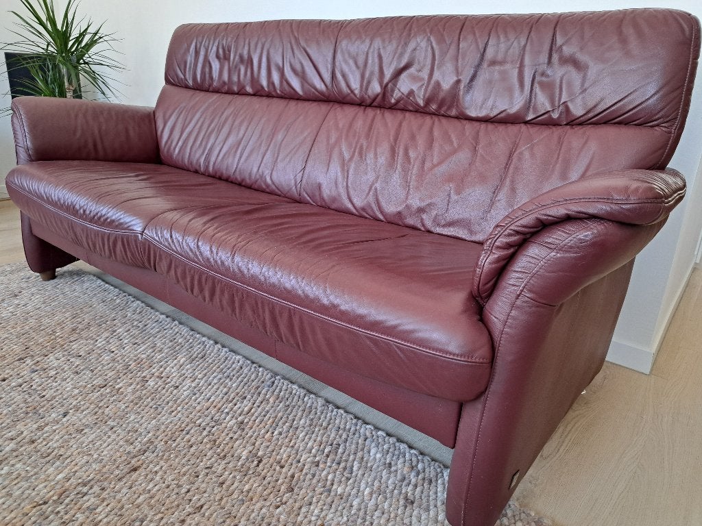 leren banken (2 en 3-zits), Huis en Inrichting, Ophalen, Gebruikt, Euri, 150 tot 200 cm