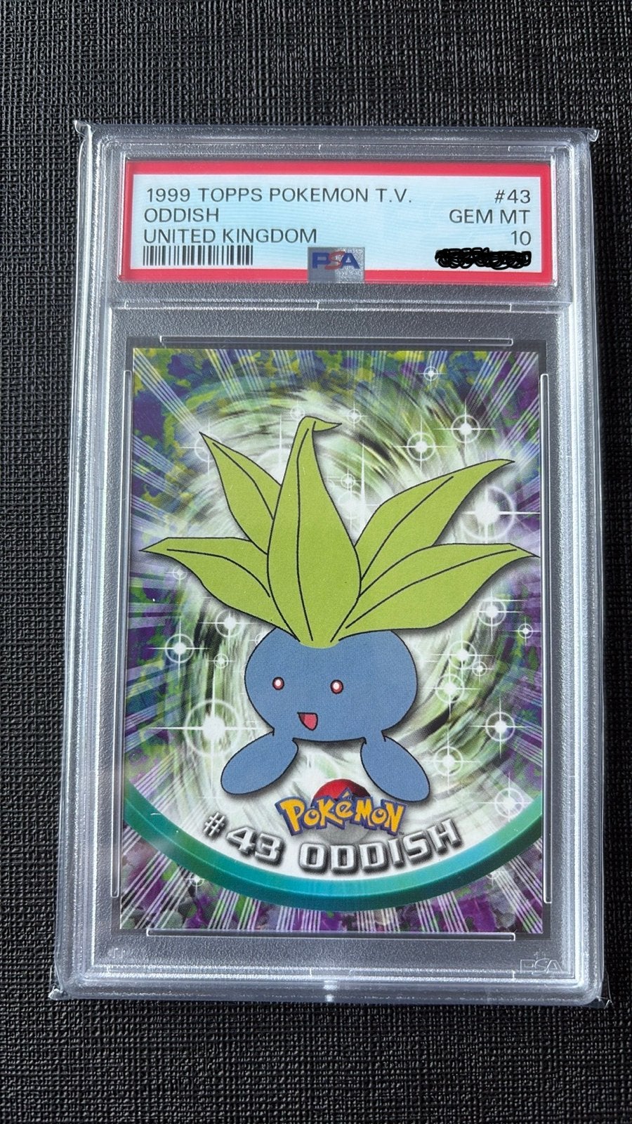 1999 Topps Pokémon TV Oddish #43 PSA 10 GEM MT, Hobby en Vrije tijd, Verzamelkaartspellen | Pokémon, Ophalen of Verzenden, Nieuw