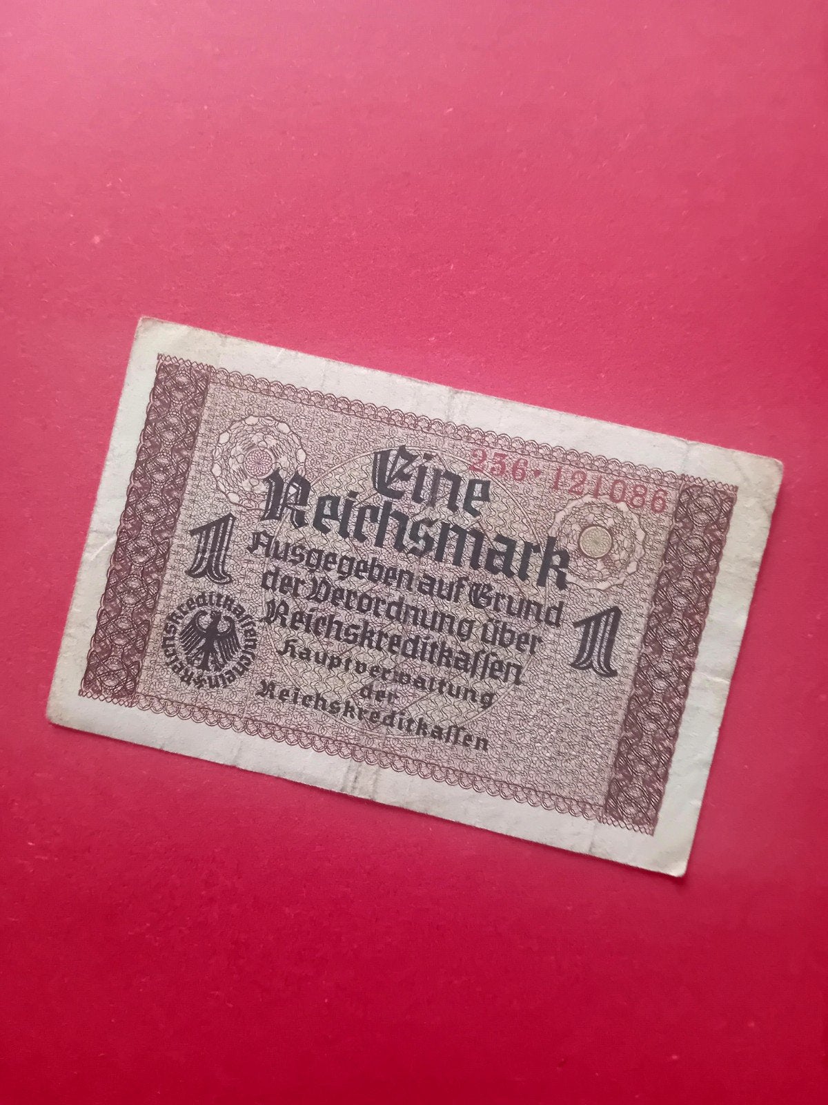 1 Reichsmark biljet uit Duitsland, Ophalen of Verzenden, Duitsland, Los biljet