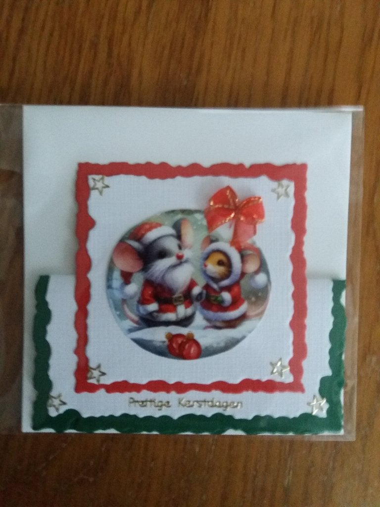 Kerst sta kaartje met muisjes no. 386, Ophalen of Verzenden, Nieuw, Kerst