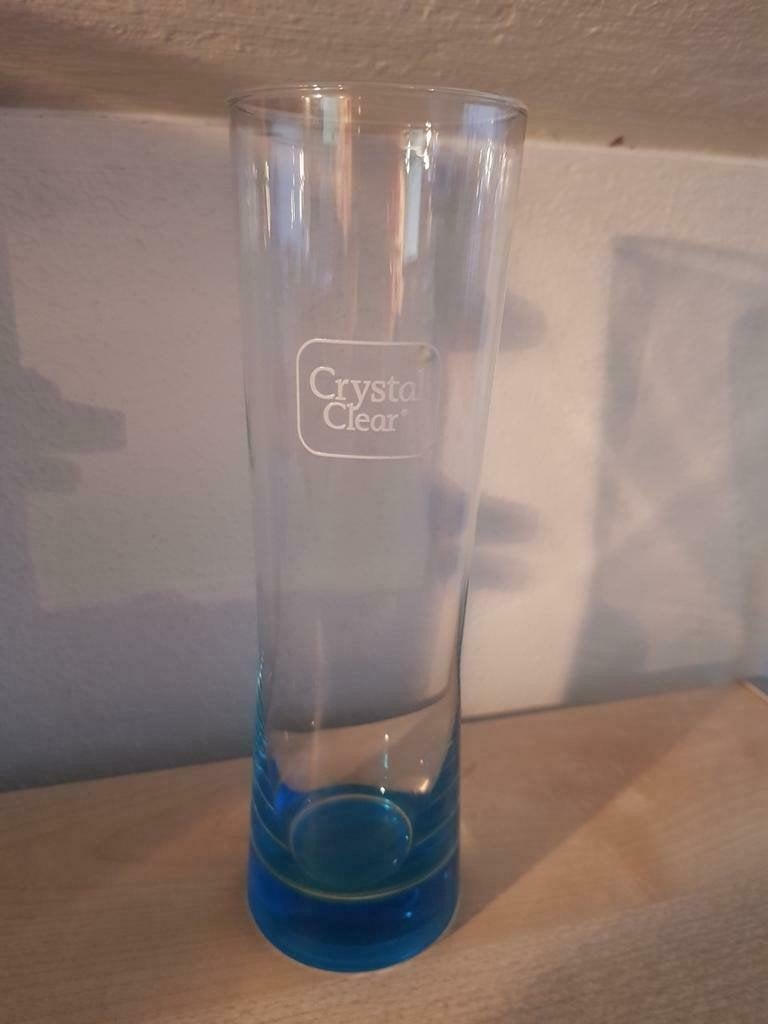 Origineel Crystal Clear glas met blauwe bodem, Ophalen of Verzenden, Zo goed als nieuw, Overige typen