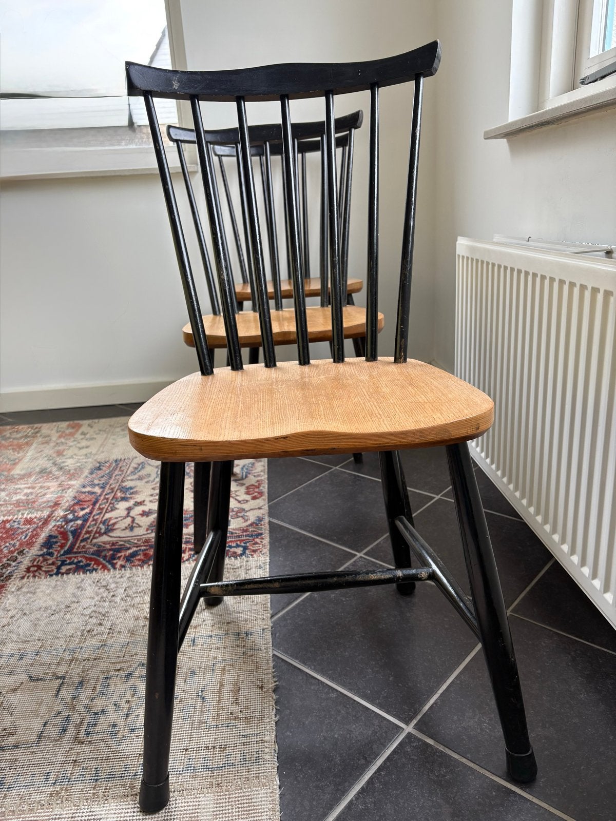 6 vintage Tapiovaara stijl eetkamerstoelen, Ophalen