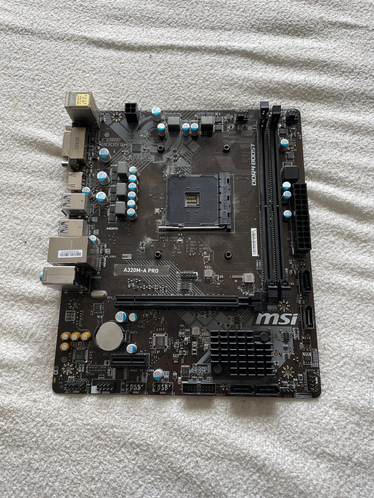 MSI A320M-A PRO Moederbord - DDR4 Boost, Computers en Software, Moederborden, Ophalen, Gebruikt, AMD, DDR4