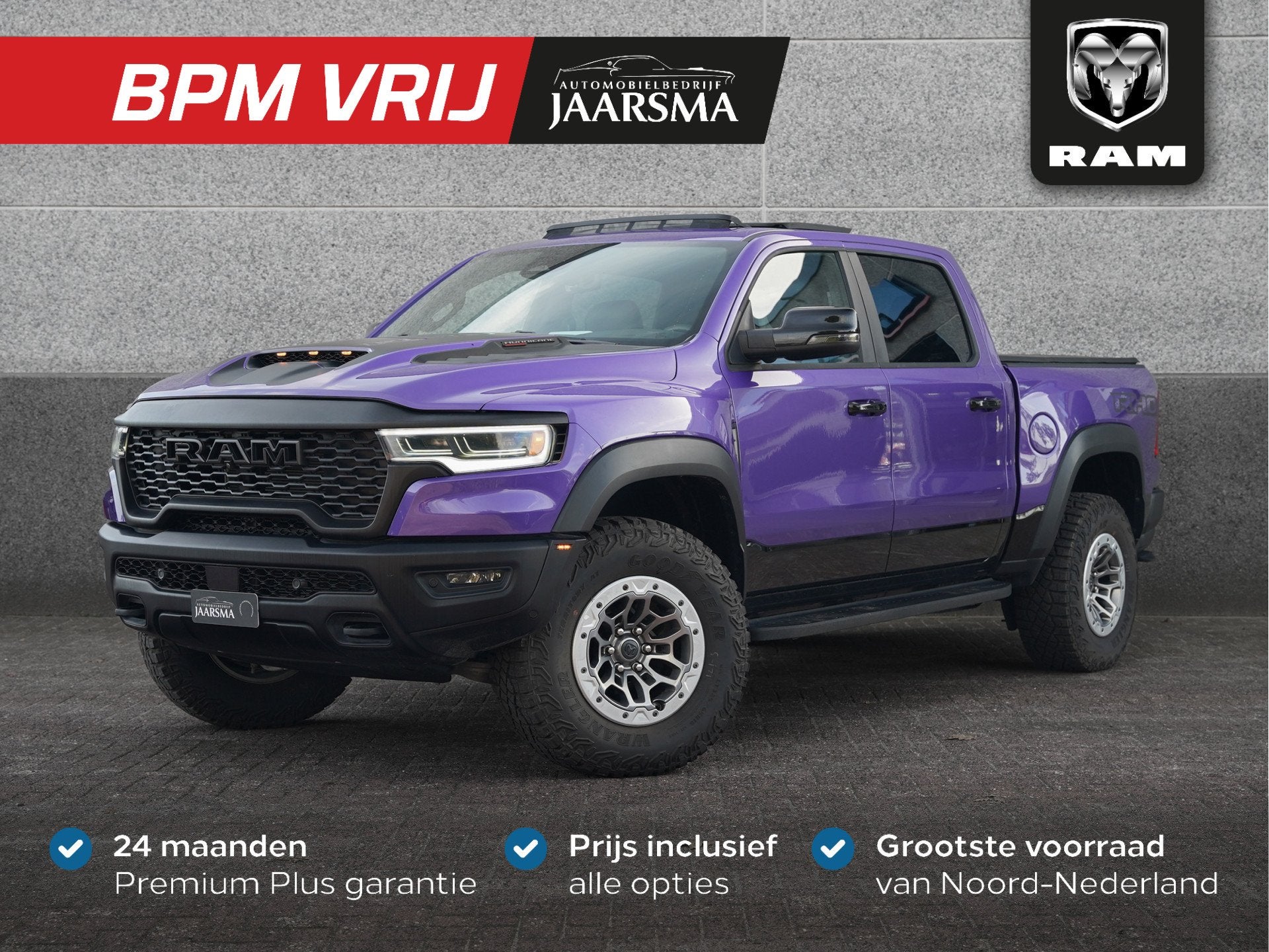 Dodge Ram 1500 RHO 549pk Hurricane High Output CrewCab |BPM-, Auto's, Automaat, Zwart, Overige kleuren, 24 maanden