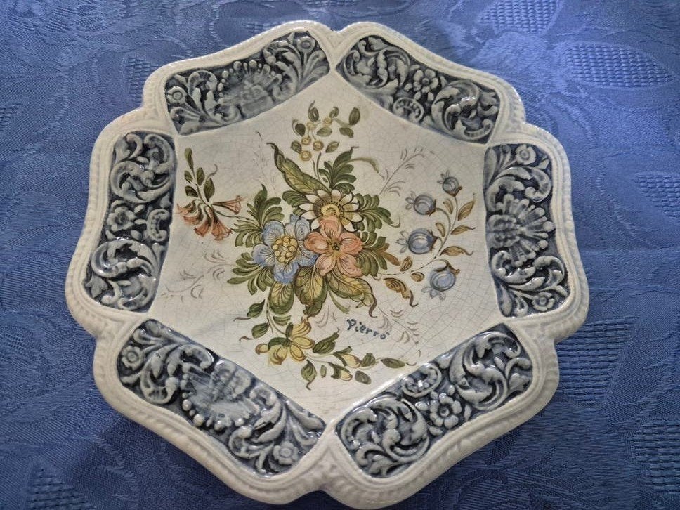 Italiaans Keramiek Wandbord Franco Rufinelli Assisi 19.5 cm, Antiek en Kunst, Ophalen of Verzenden