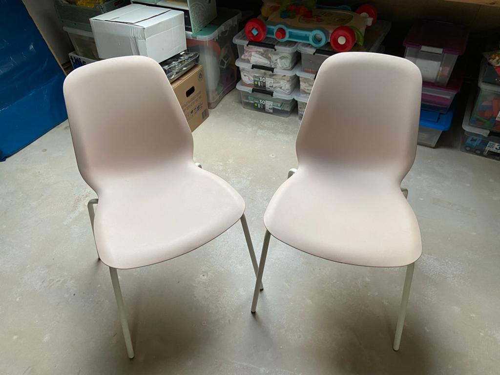 Ikea LEIFARNE Roze stoelen (2 stuks), Ophalen, Kunststof, Gebruikt, Twee
