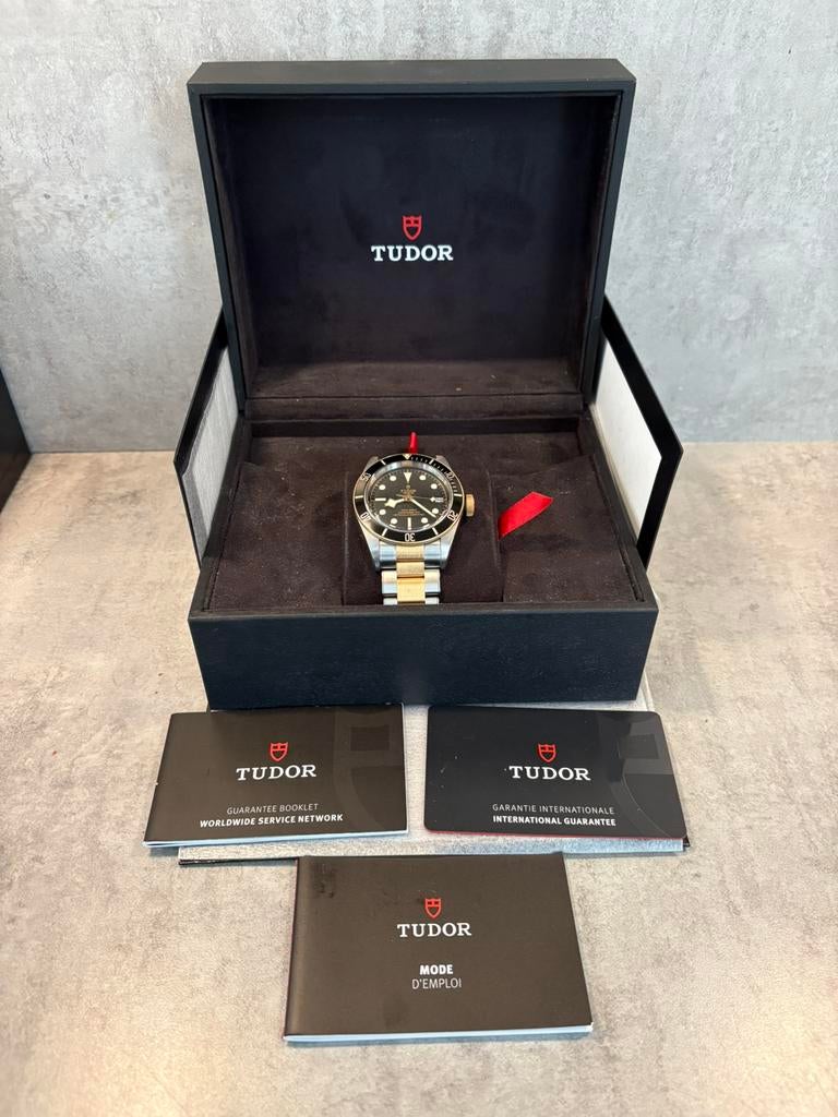 Tudor Black Bay S&G Full set - garantie 2027, Staal, Gebruikt, Polshorloge, Goud
