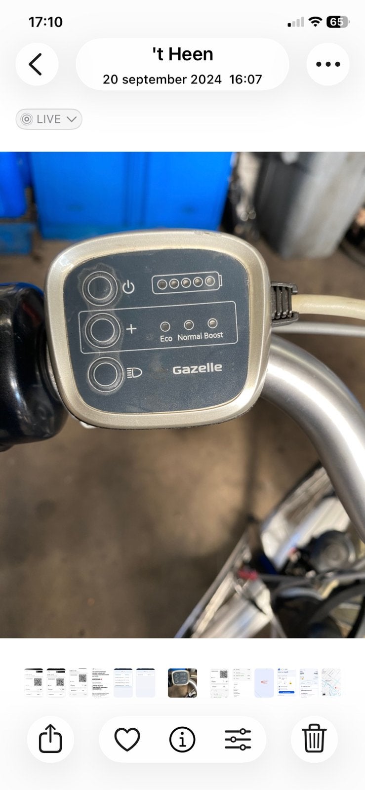 Gazelle elektrische fiets onderdelen, Ophalen, Elektrische fiets