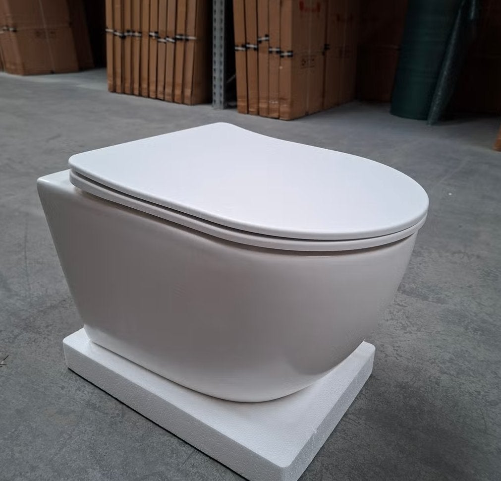 MAT WIT Toiletpot met toiletzitting nr358, Ophalen of Verzenden, Nieuw