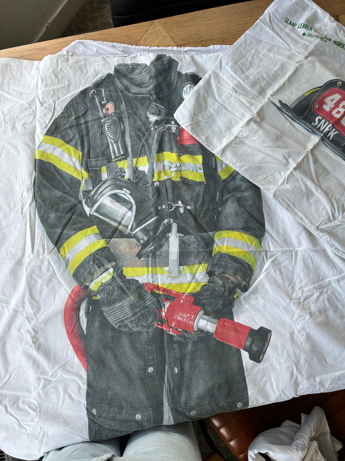 SNURK Firefighter dekbedovertrek - Eenpersoons, Gebruikt, Eenpersoons, Meerkleurig, Dekbedovertrek