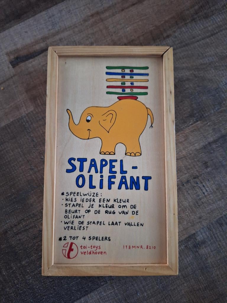 Stapel Olifant Houten Balansspel Toi-Toys Veldhoven, Ophalen of Verzenden, Zo goed als nieuw, Reisspel