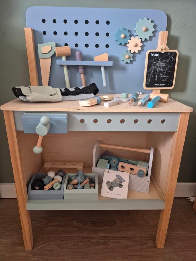 Little Dutch Werkbank Timmertafel met Extra's, Kinderen en Baby's, Speelgoed | Houten speelgoed, Ophalen, Zo goed als nieuw, Meubelstuk of Keukentje
