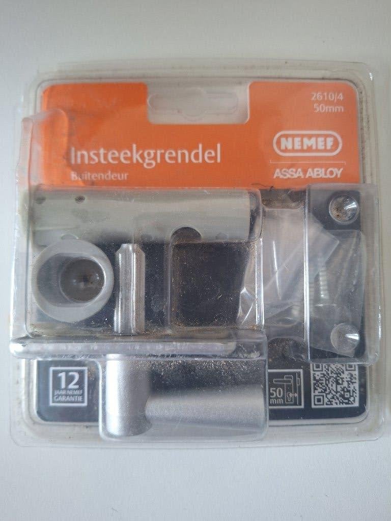 Slot insteekgrendel, ongebruikt in verpakking, Ophalen, Nieuw, Rvs, Slot