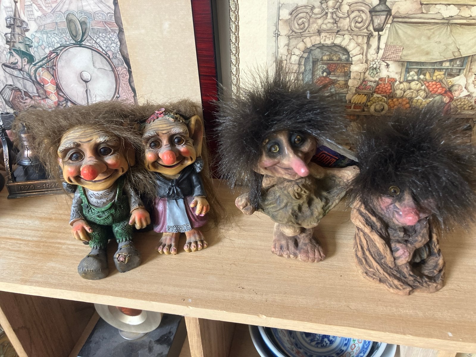 4 Vintage Trollen in Goede Staat - Ny Form & Nord Souvenir, Ophalen, Zo goed als nieuw, X, X