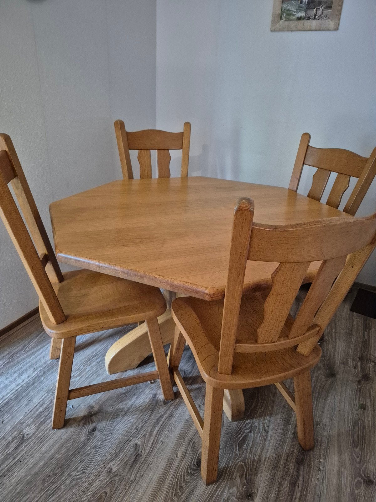 Eetkamertafel + 4 stoelen, Ophalen, Gebruikt, 4 tot 6 stoelen