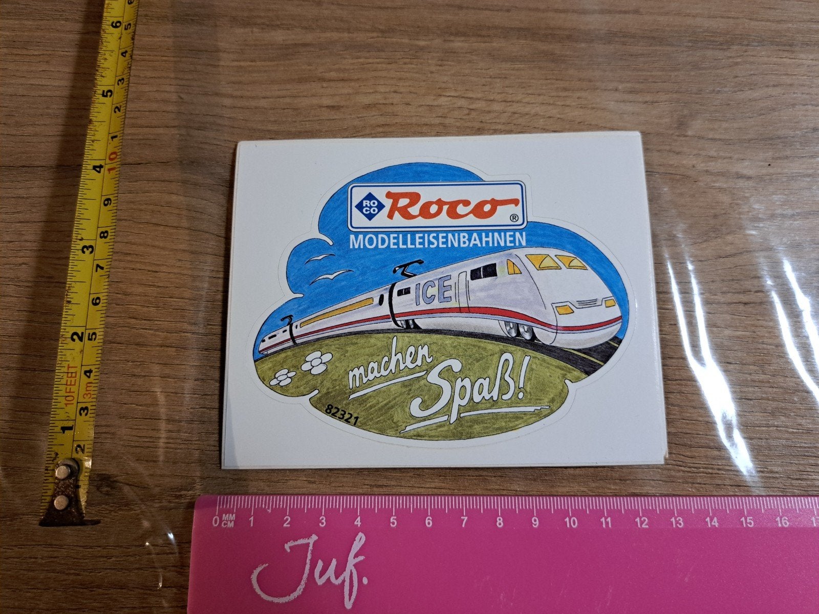 Sticker ROCO Modelleisenbahnen machen Spaß ICE trein, Ophalen of Verzenden, Zo goed als nieuw, Bedrijf of Vereniging