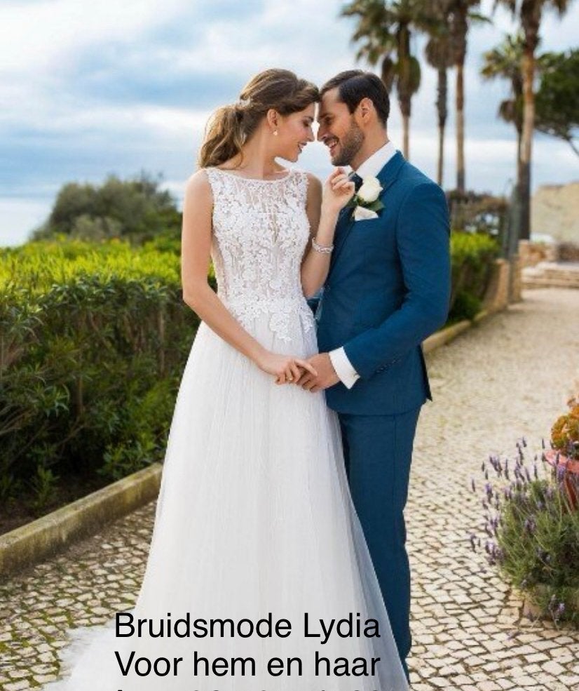 Bruidsmode Lydia: Trouwjurk en Trouwpak, Ophalen, Nieuw, Wit, Trouwjurk