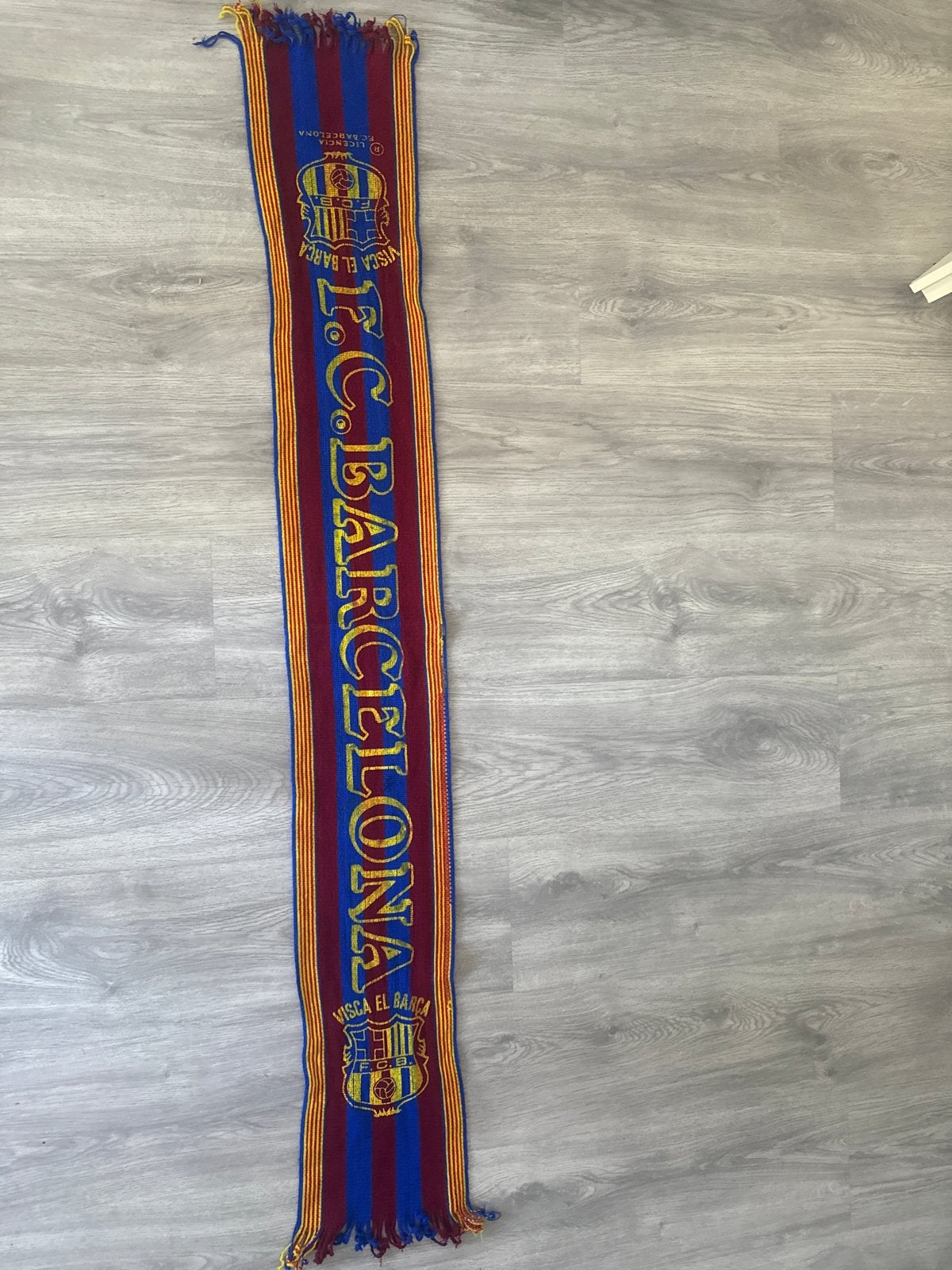 FC Barcelona Sjaal - Zo goed als nieuw, Ophalen of Verzenden, Zo goed als nieuw, Overige maten, Sjaal