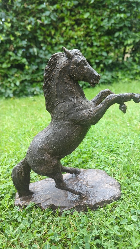 Bronze beeld paard Tenax, Ophalen of Verzenden, Zoogdier, 20 - 50 cm, Overige materialen