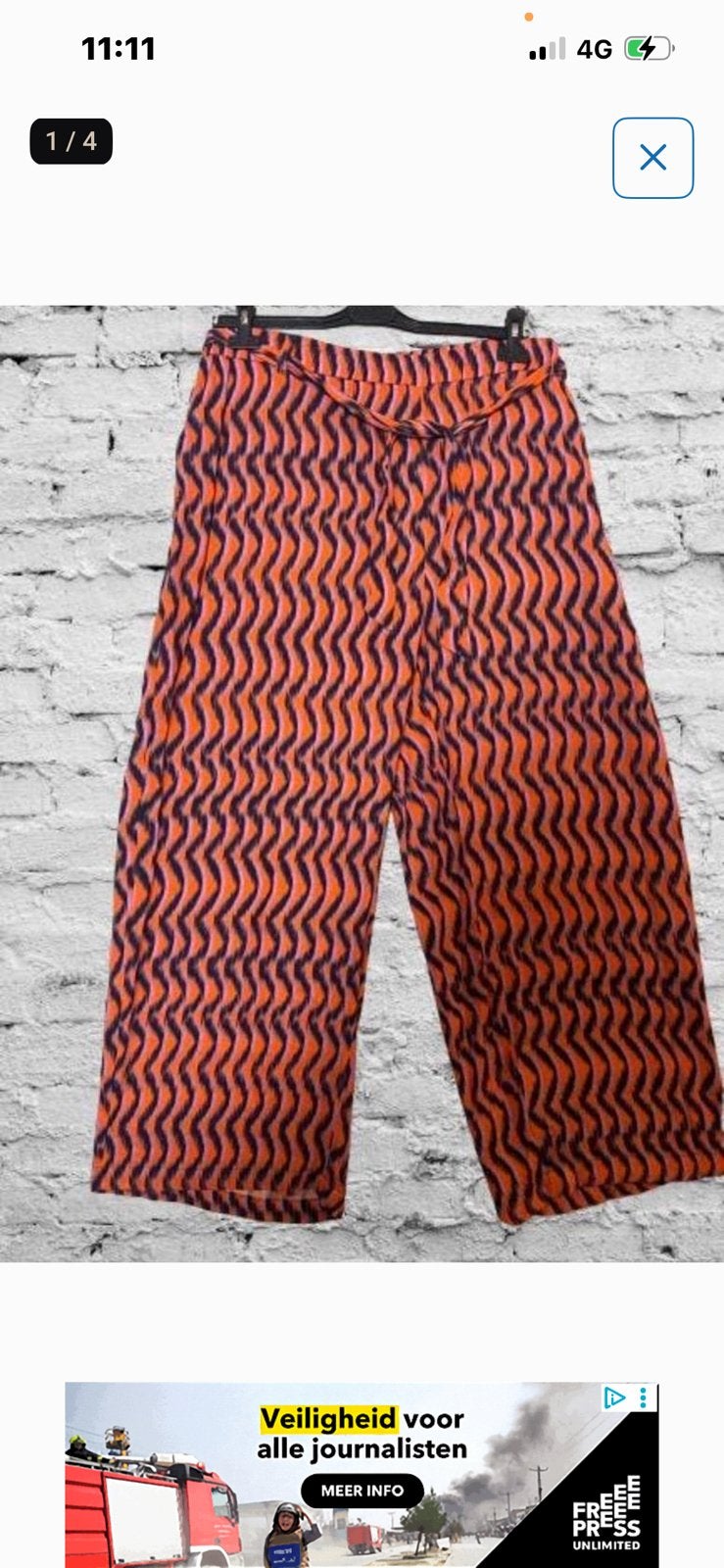 Xandres Gold wijde viscose broek 52, Verzenden, Nieuw