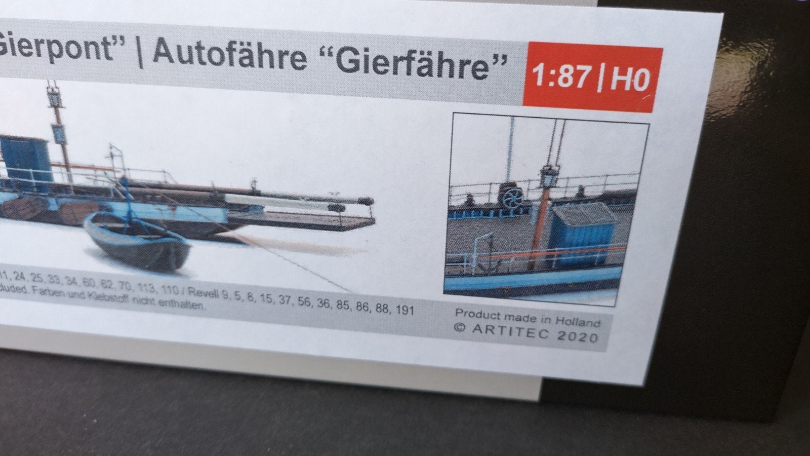 Auto Veerpont Gierpont kit 1;87 Artitec 50.139 Pol, Hobby en Vrije tijd, Modeltreinen | H0, Overige merken, Artitec, Gelijkstroom of Wisselstroom