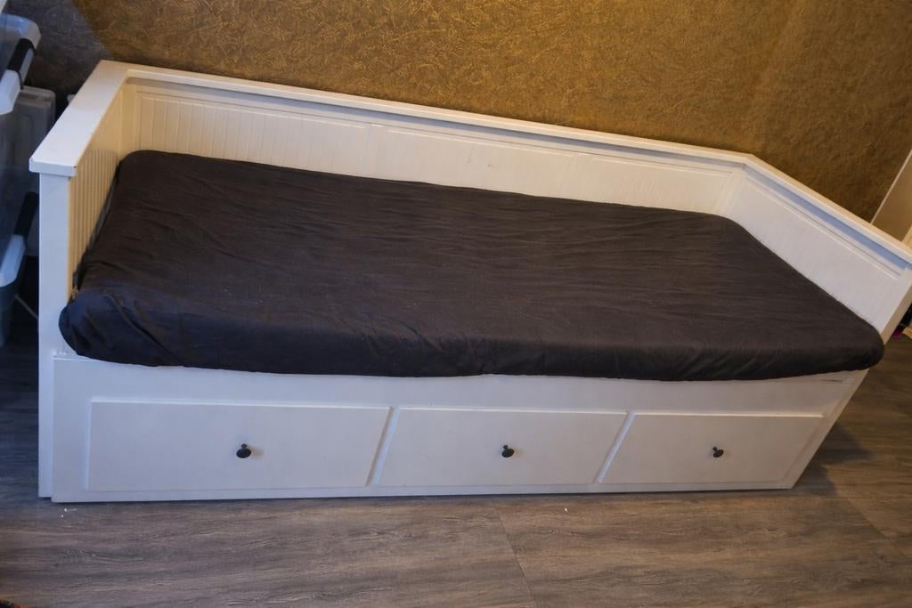 Witte bedbank met 3 lades, Ophalen of Verzenden